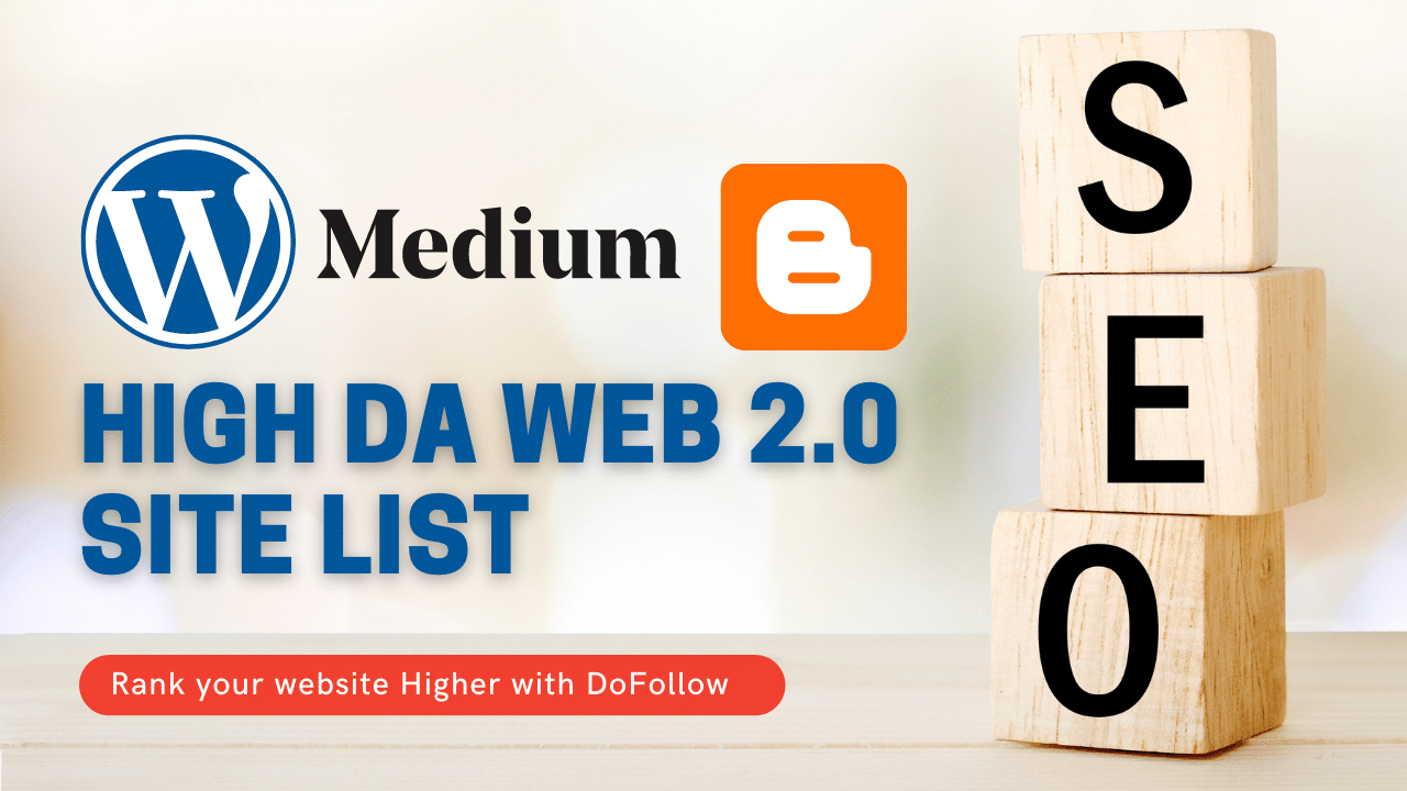 high DA Web 2.0 sites