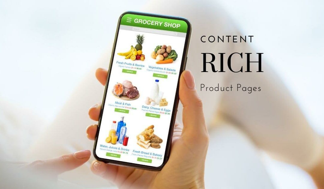 Content rich product pages